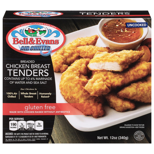 Bell & Evans Gluten Free Breaded Chicken Breast Tenders, 12 oz, Uncooked