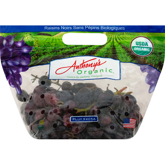 Organic Blue/Black Seedless Grapes