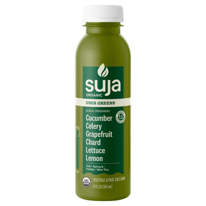 Suja Organic Uber Greens Cold Pressed Juice Drink, 12 fl oz Bottle