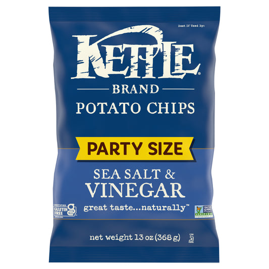 Kettle Brand Sea Salt & Vinegar Potato Chips Party Size 13 oz