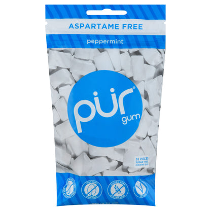 Pur Peppermint Aspartame Free Chewing Gum 55 Pieces