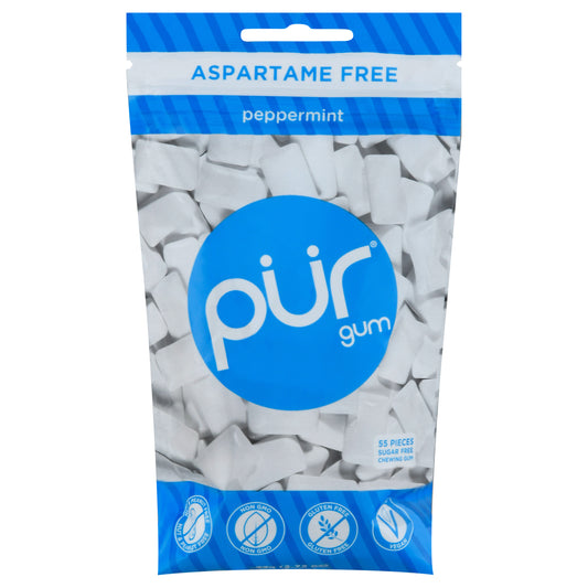 Pur Peppermint Aspartame Free Chewing Gum 55 Pieces