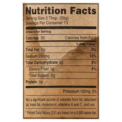 Triple Crown Organic Hickory Bourbon BBQ Sauce 14 oz