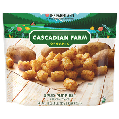 Cascadian Farm Organic Spud Puppies, Shredded Frozen Potatoes, 16 oz.
