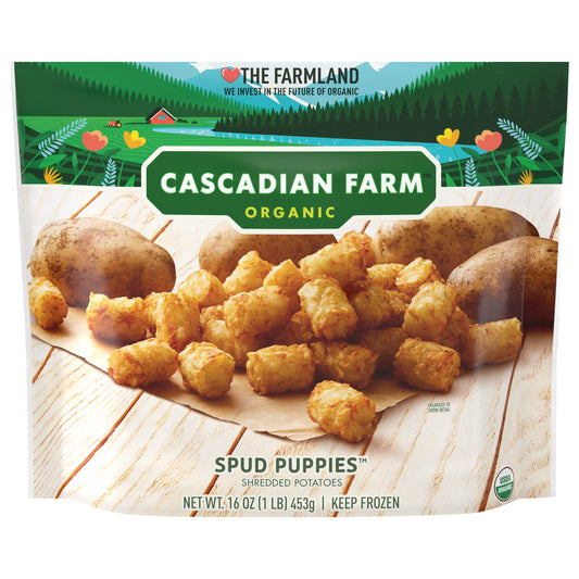 Cascadian Farm Organic Spud Puppies, Shredded Frozen Potatoes, 16 oz.