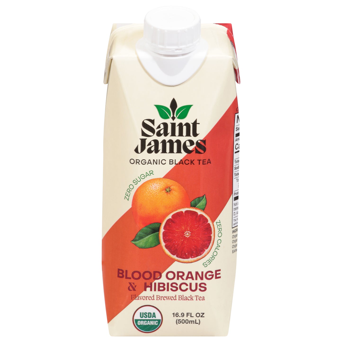 Saint James Organic Blood Orange & Hibiscus Black Tea 16.9 fl oz