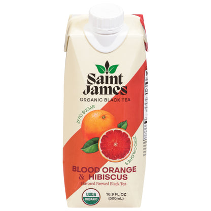 Saint James Organic Blood Orange & Hibiscus Black Tea 16.9 fl oz