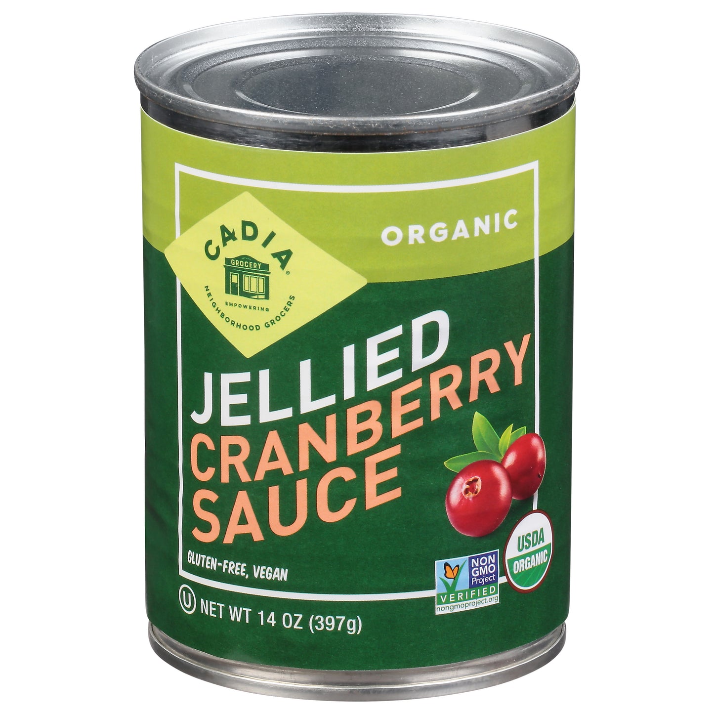 Cadia Organic Jellied Cranberry Cranberry Sauce 14 oz