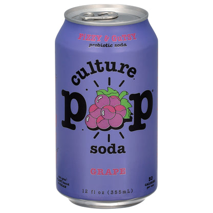 Culture Pop Grape Probiotic Soda 12 fl oz