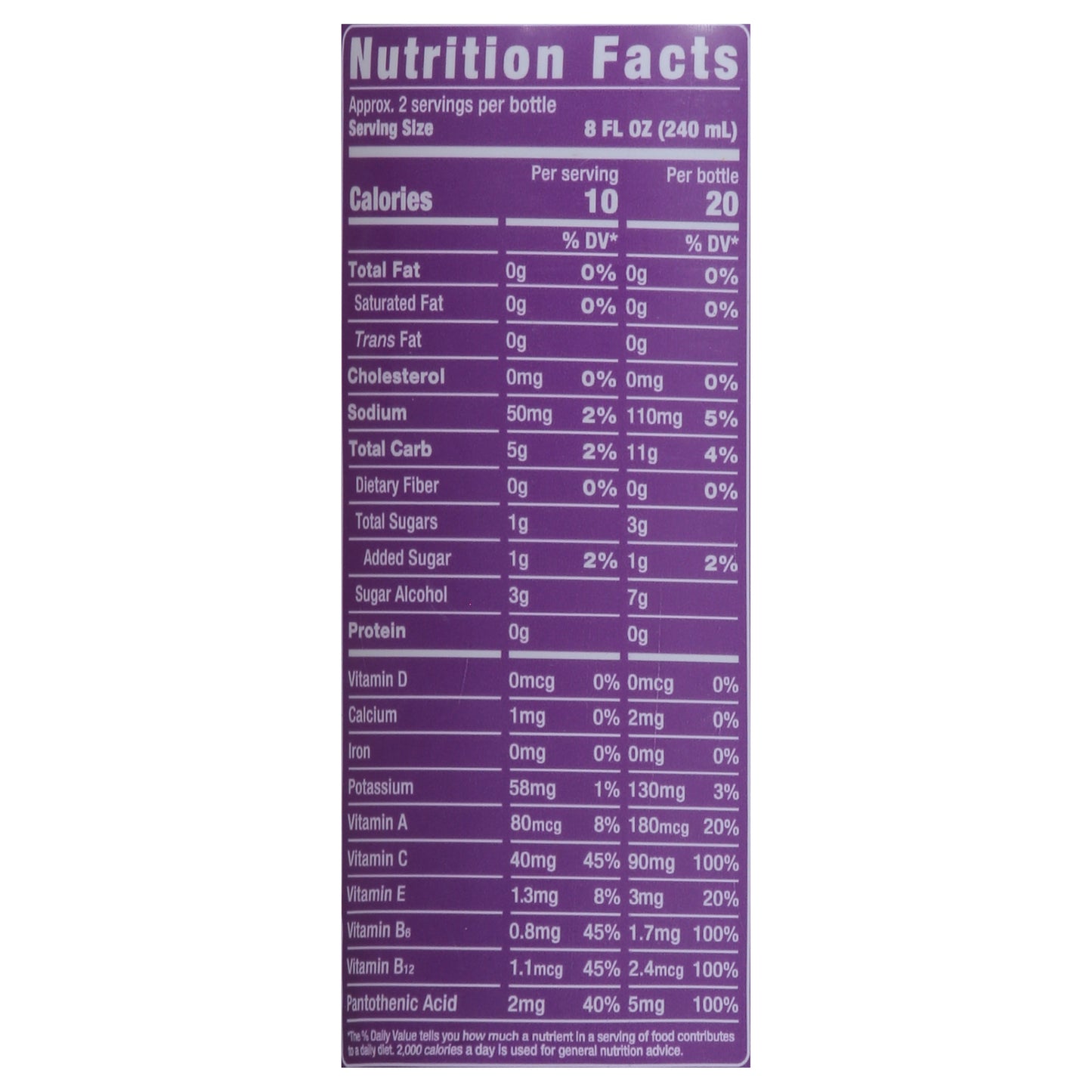 Roar Organic Blueberry Acai Vitamin Enhanced Beverage 18 fl oz