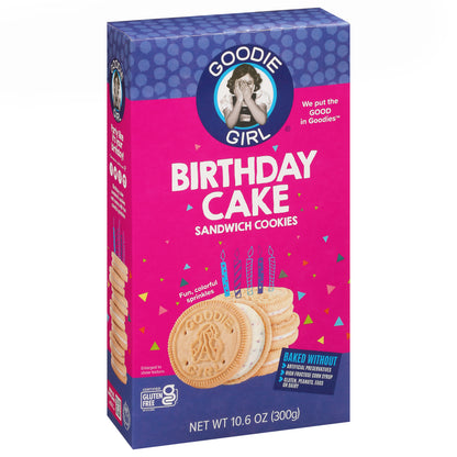 Goodie Girl Birthday Cake Sandwich Cookies 10.6 oz