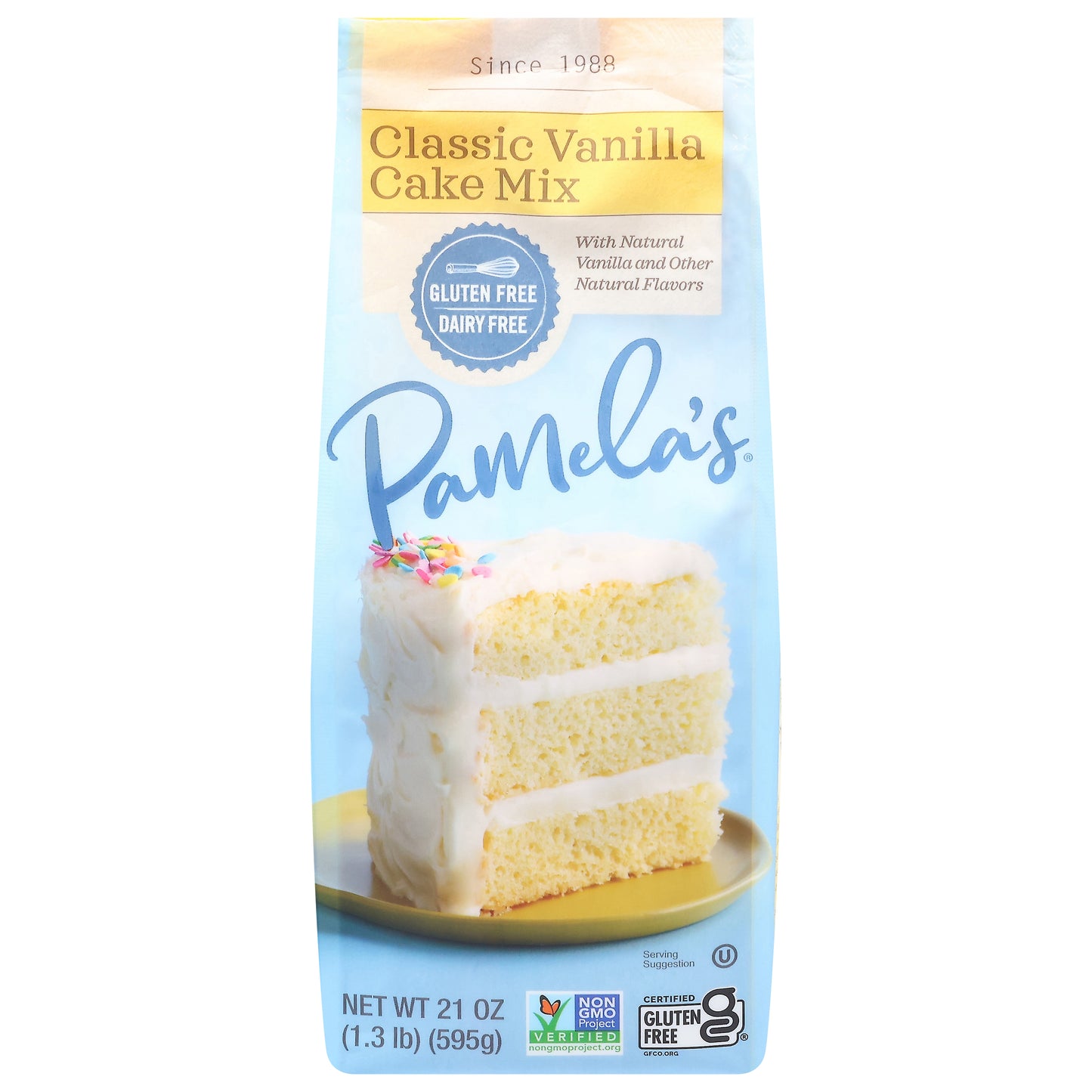 Pamela's Dairy Free Gluten Free Classic Vanilla Cake Mix 21 oz