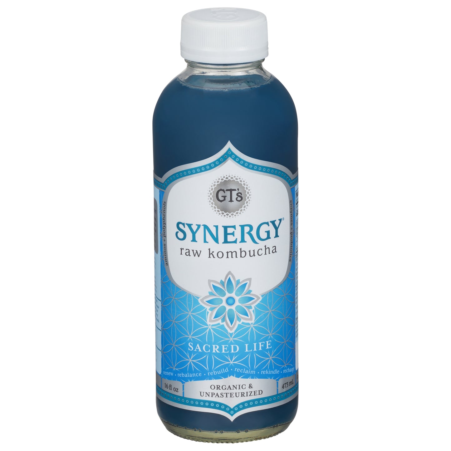 GT's Synergy Sacred Life Raw Kombucha 16 oz
