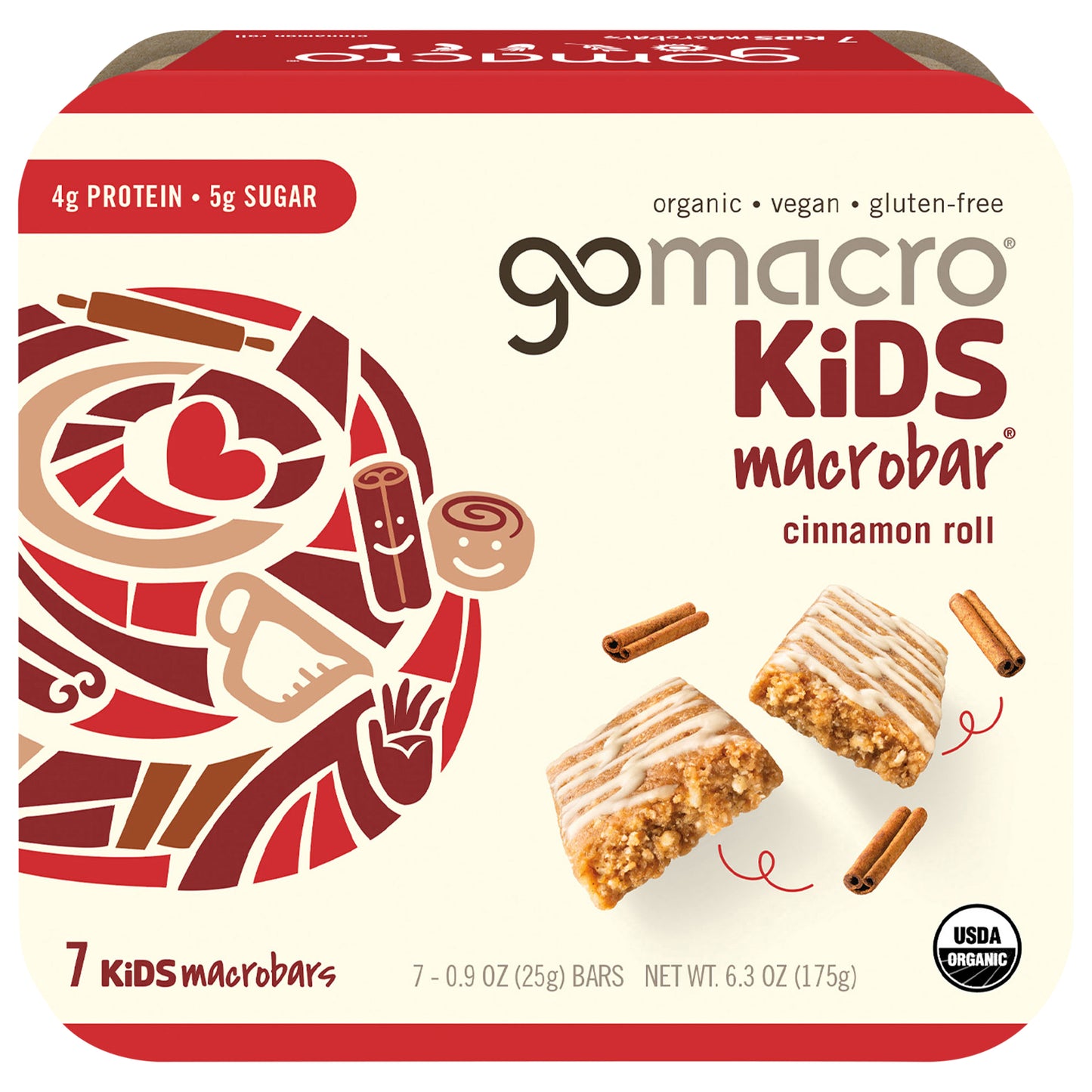 GoMacro Cinnamon Roll Kids MacroBar 7ct Multipack
