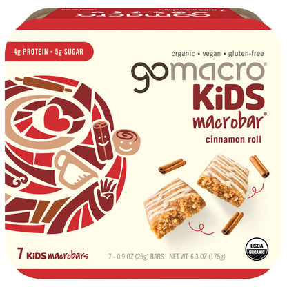 GoMacro Cinnamon Roll Kids MacroBar 7ct Multipack