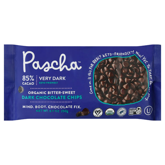 Pascha Organic Bitter-Sweet Dark Chocolate Chips 8.8 oz