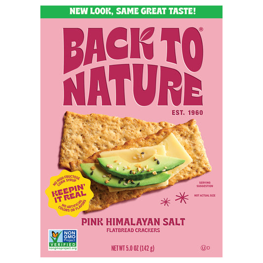 Back to Nature Pink Himalayan Salt Flatbread Crackers