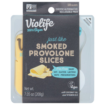 Violife Smoked Provolone Slices Cheese Alternative 10 ea