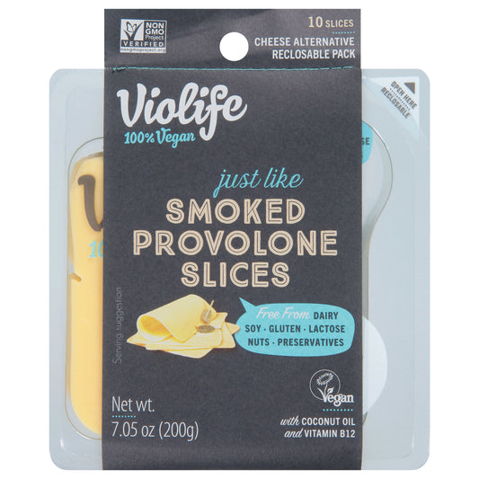 Violife Smoked Provolone Slices Cheese Alternative 10 ea