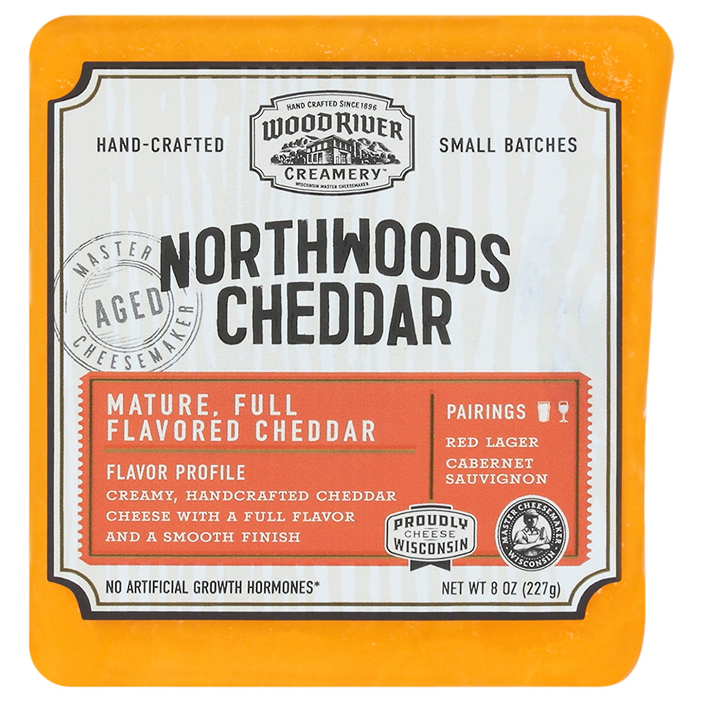 Wood River Creamery Northwoods Cheddar Cheese 8 oz