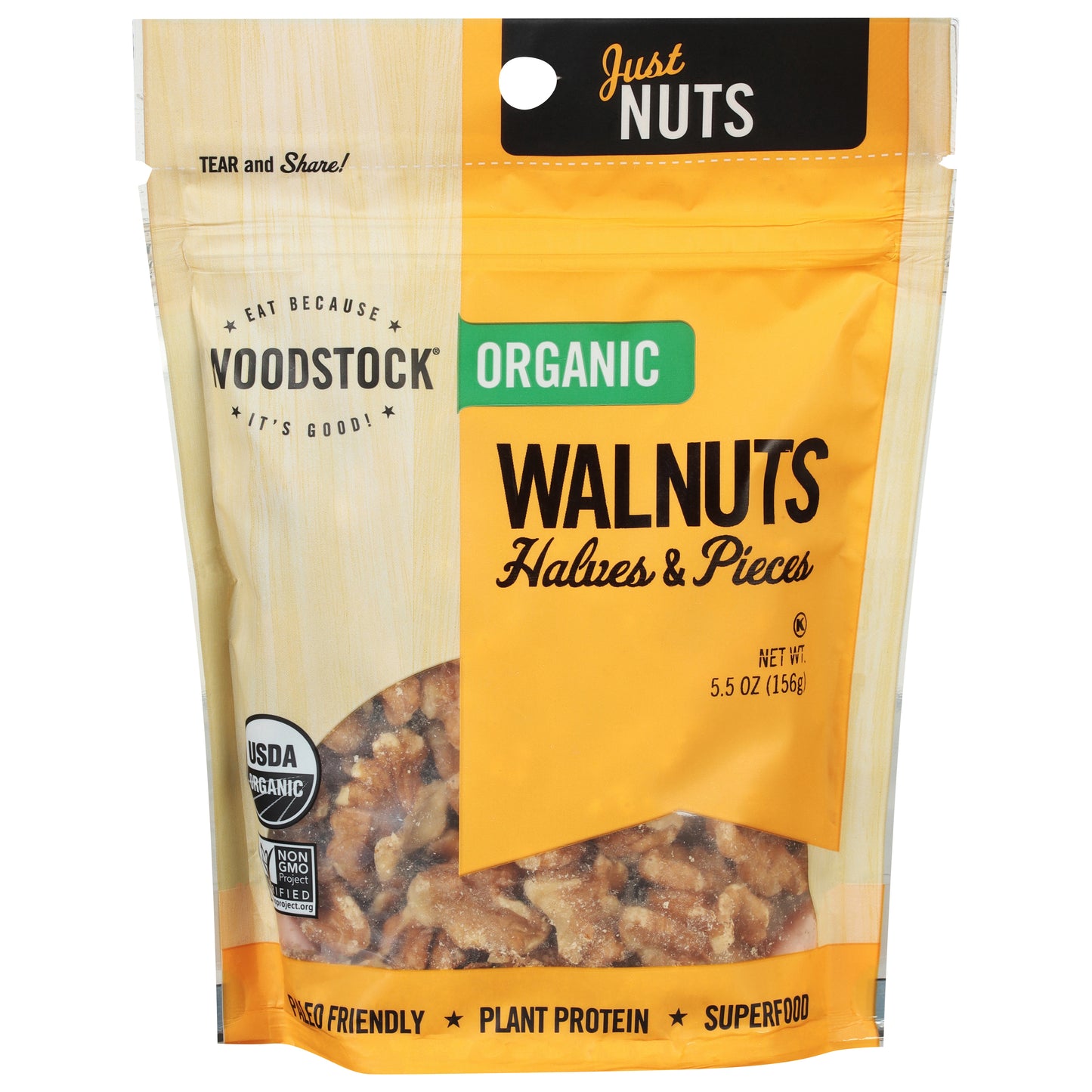 Woodstock Halves & Pieces Organic Walnuts 5.5 oz