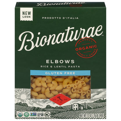 Bionaturae Gluten Free Organic Elbows Rice & Lentil Pasta 12 oz