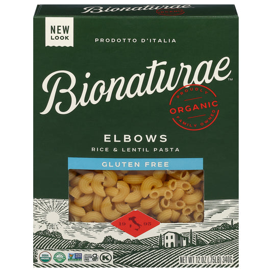 Bionaturae Gluten Free Organic Elbows Rice & Lentil Pasta 12 oz