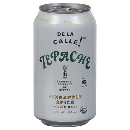 De La Calle! Tepache Tradicional Pineapple Spice Fermented Beverage 12 fl oz