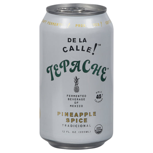 De La Calle! Tepache Tradicional Pineapple Spice Fermented Beverage 12 fl oz
