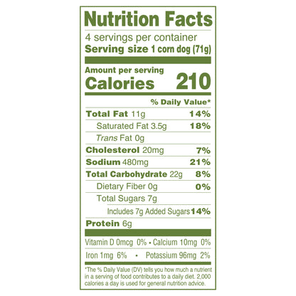 Applegate Natural Gluten-Free Uncured Beef Corn Dogs, 10oz (Frozen)