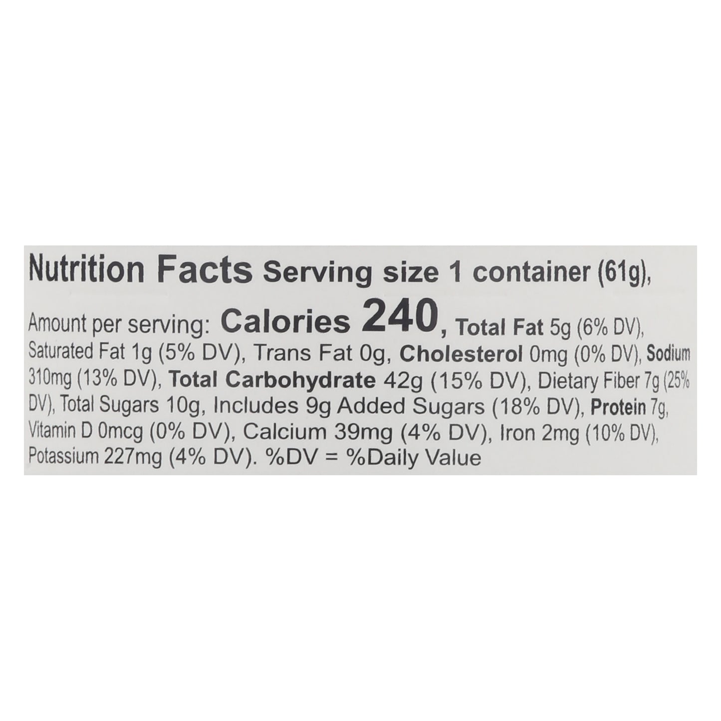 Bob's Red Mill Gluten Free Brown Sugar and Maple Oatmeal 2.15 oz