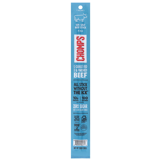 Chomps Zero Sugar Mild Sea Salt Beef Stick 1.15 oz