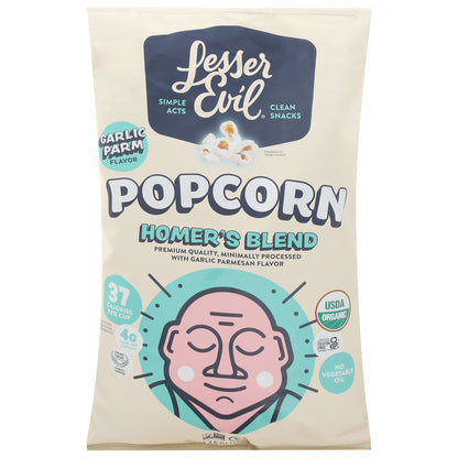 LesserEvil Homer's Blend Garlic Parm Flavor Popcorn 4.6 oz
