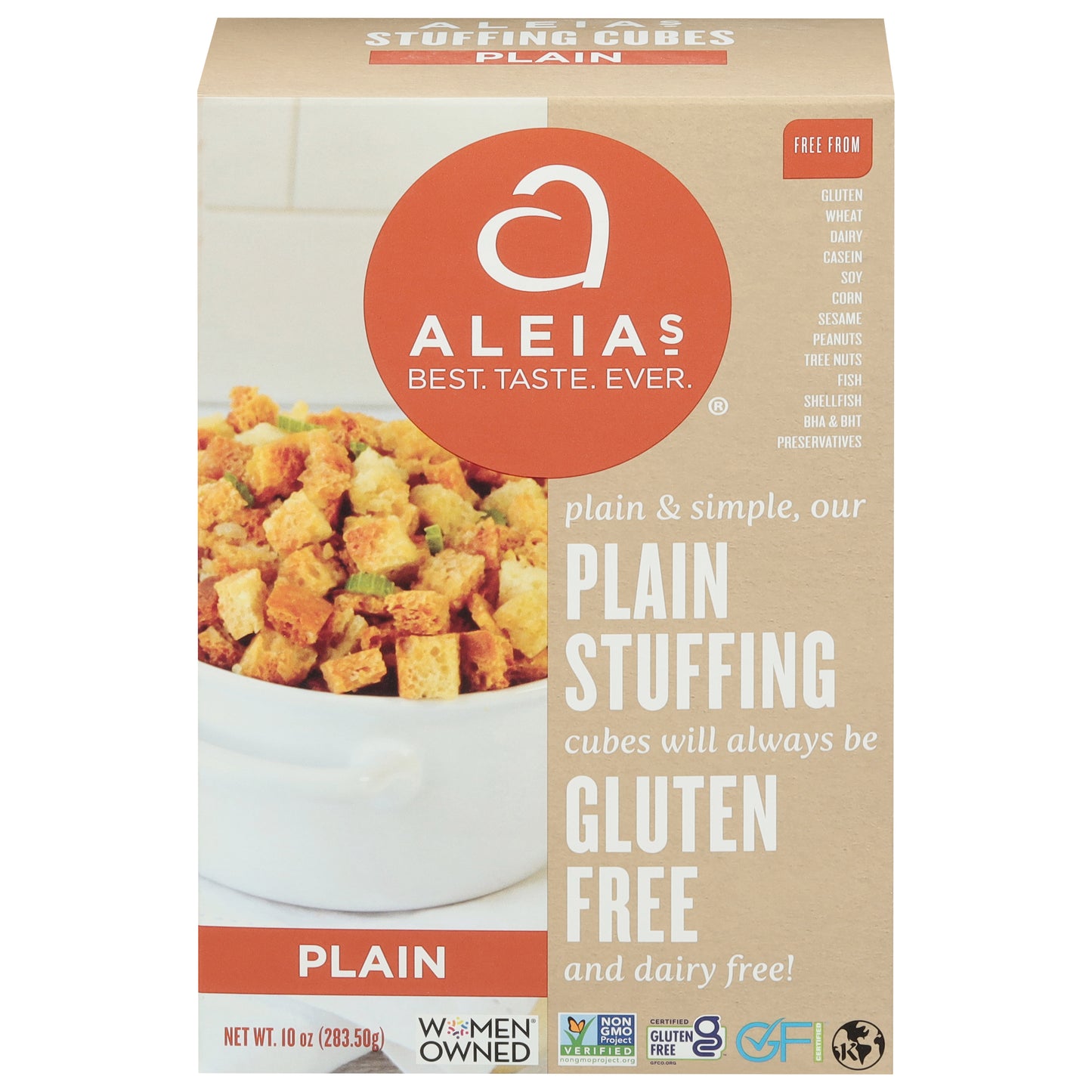 Aleia's Gluten Free Plain Stuffing 10 oz
