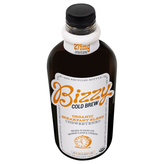 Bizzy Ready-to-Drink 48 oz. Cold Brew Coffee - Organic Breakfast Blend