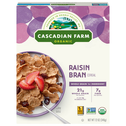Cascadian Farm Organic Raisin Bran Cereal, 12 oz
