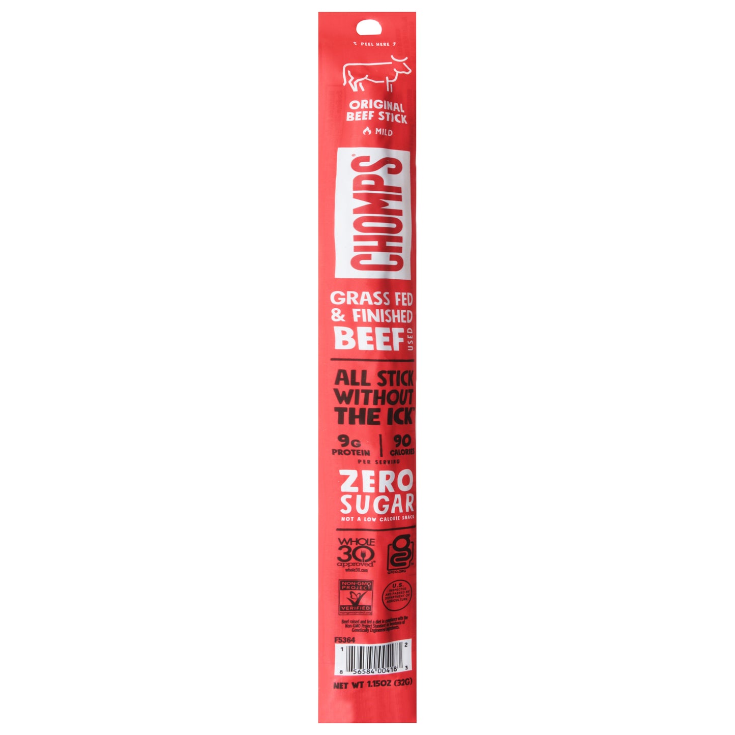 Chomps Zero Sugar Mild Original Meat Sticks 1.15 oz