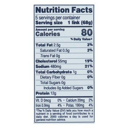 Bilinski's Tomato & Basil Chicken Sausage 12 oz