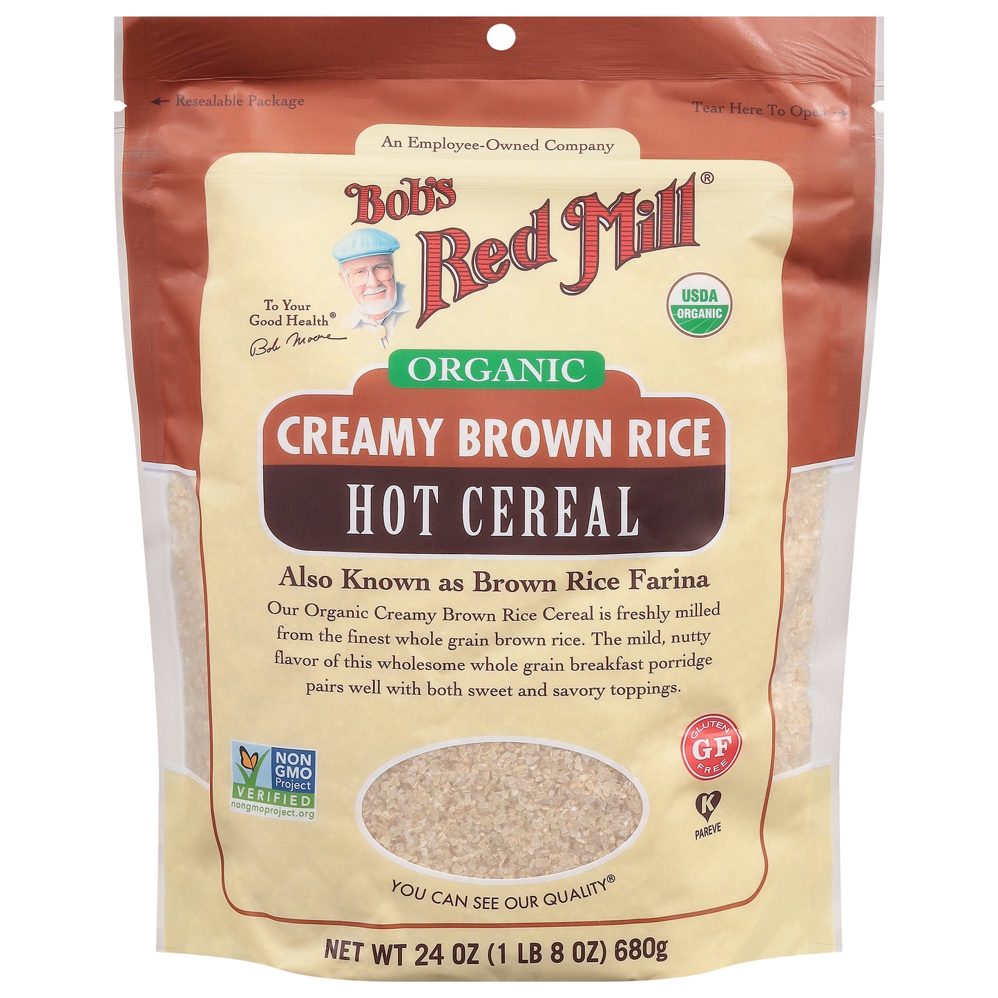 Bob's Red Mill Organic Creamy Brown Rice Hot Cereal 24 oz