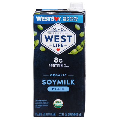 West Life Organic Plain Soymilk 32 fl oz