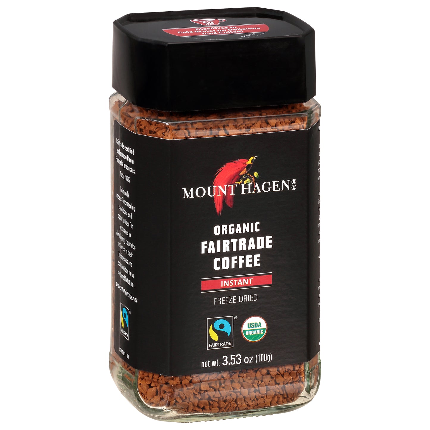 Mount Hagen Organic Fairtrade Instant Freeze-Dried Coffee 3.53 oz Jar