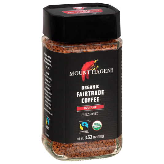 Mount Hagen Organic Fairtrade Instant Freeze-Dried Coffee 3.53 oz Jar