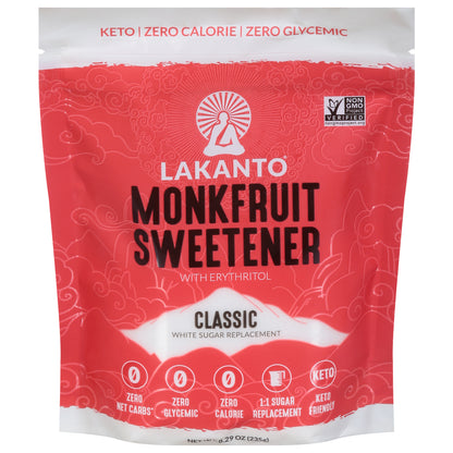 Lakanto Classic Monkfruit Sweetener White Sugar Replacement with Erythritol 8.29 oz