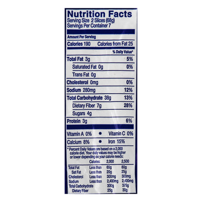 Three Bakers 7 Ancient Grains Whole Grain Gluten Free Bread 17 oz