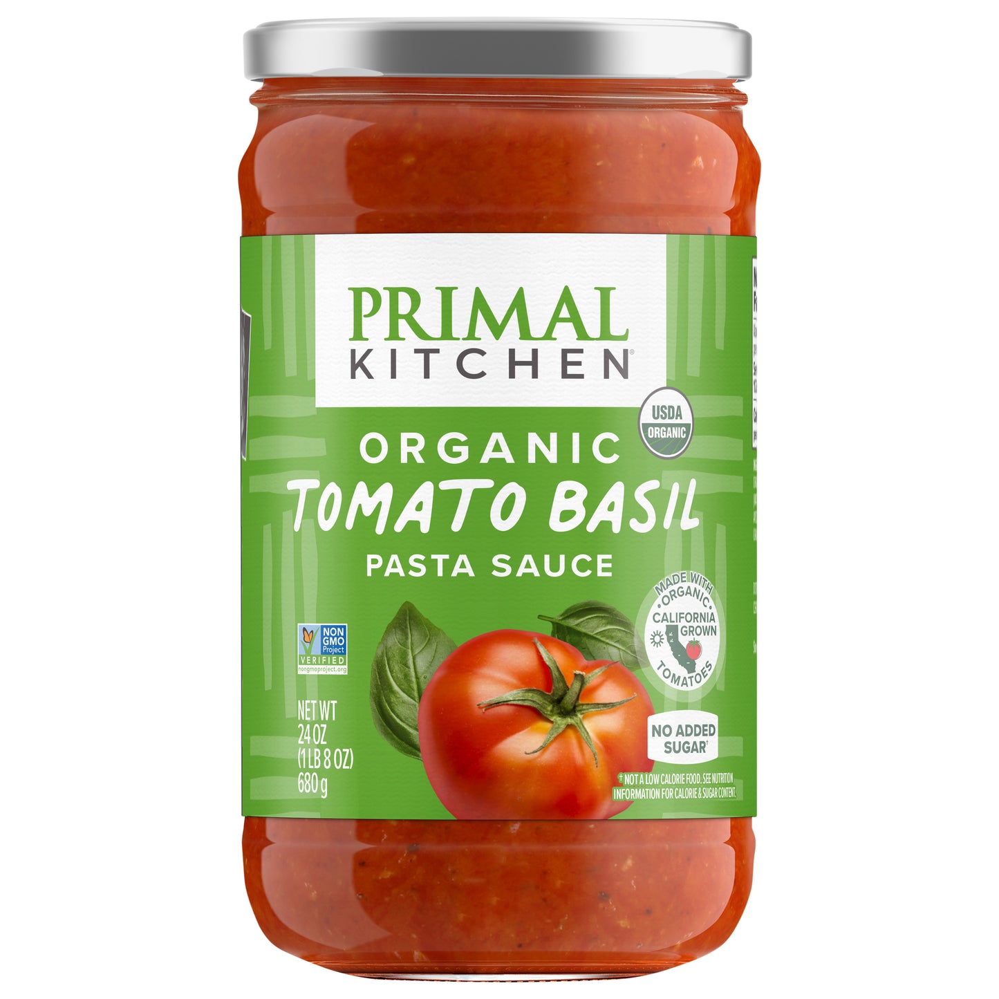 Primal Kitchen Organic Tomato Basil Marinara Sauce 24 oz
