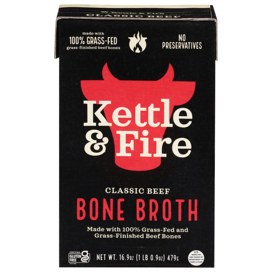 Kettle & Fire Classic Beef Bone Broth 16.9 oz