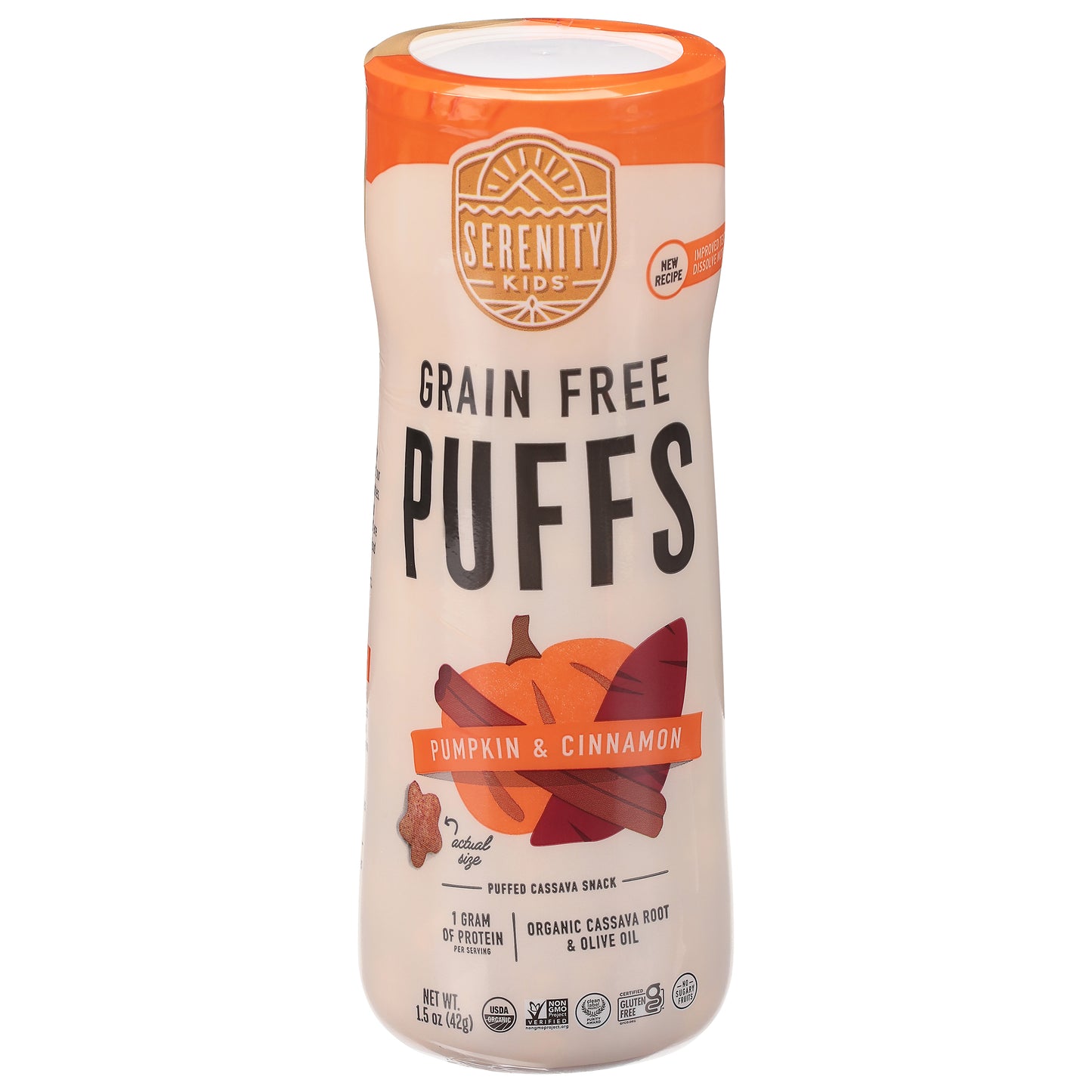 Serenity Kids Grain Free Pumpkin & Cinnamon Puffs 1.5 oz