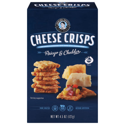 John Wm. Macy's Asiago & Cheddar Cheese Crisps 4.5 oz