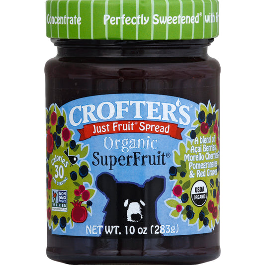 Crofter's Fruit Spread 10 oz - Just Fruit Spread Organic SuperFruit