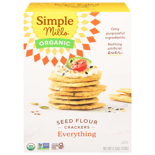 Simple Mills Seed Flour Everything Crackers 4.25 oz